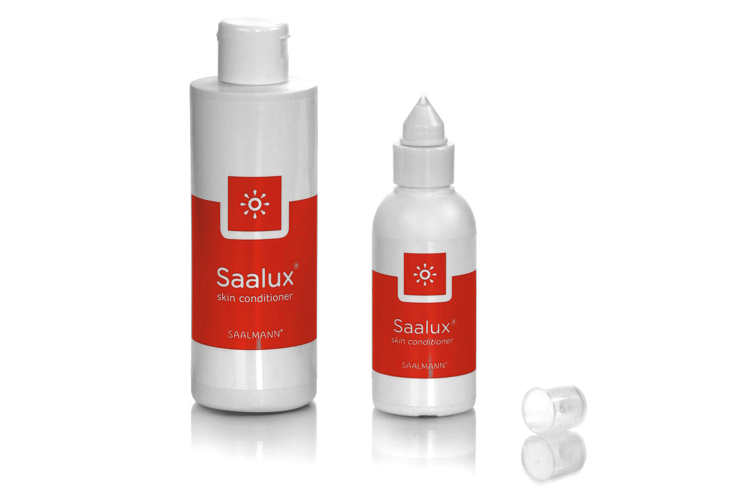 Saalux Schuppenlösen als 75 ml Flasche und 200 ml Flasche